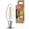 OSRAM Lampada LED SUPERSTAR+ CLASSIC B FIL 40, E14, candela, 2.5W, 470lm, 2700K, luce bianca calda, tecnologia a filamento LED, basso consumo energetico, classe di efficienza energetica B