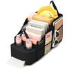 Romon Organizer Bagagliaio Auto, Organizer Macchina con 4 Comparti Grandi & 2 Portabicchieri, Accessorio per Auto per Rangement Ordinato in Auto, Adatto per Viaggi e Uso Quotidiano Nero