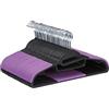Amazon Basics Grucce in plastica rivestite in gomma, nero/viola, confezione da 50