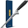 HOSHANHO Coltello per Sfilettare 18 cm, Coltello da Disossare Giapponesi | Altamente Affilato Coltello da Cucina per Tagliare Carne Professionale in Acciaio al Carbonio in Polvere con Manico in Pakka
