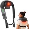 Snailax Massaggiatore cervicale senza fili per alleviare il dolore e massaggio dei tessuti profondi, massaggiatore per collo e spalle shiatsu 4D migliorato con riscaldamento a grafene