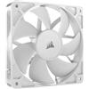CORSAIR RS120 120 mm PWM Ventola - Bianco | Connessione a Margherita, Basso Rumore, Cuscinetto a Cupola Magnetica, Confezione Singola