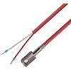 iOVEO 049OF01205 - PT100 - Sensore di superficie, raccordo quadrato in acciaio inossidabile, sonda di temperatura con cavo in silicone fino a 200°C, 5 metri
