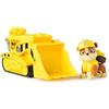 Paw Patrol, Bulldozer di Rubble con Personaggio Action Figure, 3+ Anni | Cingoli Funzionanti, Trivella Ed Escavatore Mobili, Almeno 71% Plastica Riciclata, Non Richiede Pile