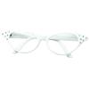 Bristol Novelty Bristol novità BA142 W occhiali stile femminile da 50, taglia unica, colore: Bianco