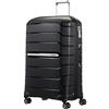 Samsonite Flux Trolley da cabina, 75 cm | Nero, trolley rigido espandibile, 99/111 L, con ruote girevoli scorrevoli e divisorio con zip a U e tasca