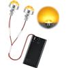 LQTSLFM Mini LED a Batteria Giallo a Doppia Punta Mini Luce LED Micro LED Luci per Casa Delle Bambole per Spazi in Miniatura, Vetrine, Modellismo, DIY