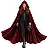Kinwers vestito halloween Costume Morte vampiro Donna Uomo | Mantello con Cappuccio Maschera Falce Horror per Carnevale 155cm
