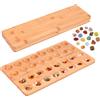 HSYWSH Gioco da tavolo Kalaha, con 65 Pietre, Mancala, Gioco di Strategia, Tabellone Pieghevole in Legno, Gioco da Tavolo per Famiglie