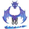 Hravox Costume Da Drago 3D, alis Di Drago, Coda Di-Drago, Set Di Costume Da Dragos | alis Da Drago 3D E Coda Di Drago Con Maschera, Costume Da Dinosauro Per Bambini Per Carnevale E Giochi Di Ruolo