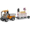 bruder 02693 - VarioCar Sicurezza stradale | con rimorchio e kit di sicurezza stradale, veicolo per la riparazione stradale, macchinina
