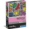 Clementoni - Puzzle 1000 Pezzi Arte per Adulti e Ragazzi, Novo Art Series, Tema Keith Haring, con Poster Incluso Idea Regalo Uomo e Donna, Made in Italy, 70x50 cm, 39756