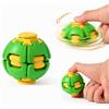 AEYAKA Helix Core Ball, Gioco Anti-Stress Rotante Ufficio - Verde L5 | Palla rotante anti-stress. Compatta 5,8cm per tasca/scrivania. Silenziosa per concentrazione, ufficio e scuola.