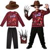 ALINILA Costume Halloween Bambini Horror: 4 Pezzi Costume Nightmare Killer Halloween Cosplay