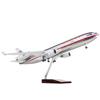 QIYUMOKE 1:130 Md-11 American Modellino Aereo Con Base LED | Modello aereo resina 47 cm per collezionisti adulti, esposizione da tavolo e regali per ogni occasione