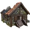 Tims Plum Rovine medievali da tavolo - Kit da 6 pezzi da 28 mm in PLA, stampa 3D, edifici in miniatura, terreno e accessori per Warhammer, RPG Fantasy & Wargaming, grigio