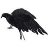HLELU Piume di Piume di Halloween di Corvo Grande 25x40cm spiegate Corvo Nero Giocattolo Giocattolo, puntello da Prestazione