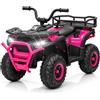 LALAHO Quad elettrico per bambini 24 V con 2 motori | Faro a LED, musica e clacson, auto elettrica con 4 ruote antiscivolo e avvio lento, per bambini dai 3 agli 8 anni