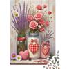gBvHnKzPsMfWj Vasi di Fiori Decorazione da Tavolo Puzzle 1000 Pezzi Carta per Adulti Stile Naturale Vintage Puzzle per Famiglia Relax Casa Regalo 52x38cm/1000pcs