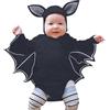 Generisch 2026 - Costume da pipistrello per bambini e neonati, a maniche lunghe, body con cappello, colore nero