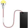 LQTSLFM Mini LED a Batteria Giallo a Testa Singola Mini Luce LED Micro LED Luci per Casa Delle Bambole per Spazi in Miniatura, Vetrine, Modellismo, DIY