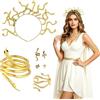 Byhsoep Set Accessori per Costumi Medusa 7 Pezzi, Medusa Cerchietto | Serpente Cerchietto+Serpente Collana+Serpente Bracciale+Serpente Anello, Accessori Medusa, per Carnevali, Halloween, Feste