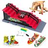 MOMSIV Mini Skateboard per Dita con rampa e Set di Accessori, F