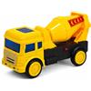 Generico Camion Giocattolo con Luci e Suoni Giocattolo per Bambini con Movimento Bump & Go Camion Cantiere Betoniera Cementiera Mezzi Lavoro Escavatore Ruspa Cement Mixer Cabina Modellino Veicolo Autocarro (A)