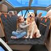 KYG Coprisedile per Cani Con Fondo Rigido, Estensore per Sedile Posteriore, Resistente, Antigraffio e Impermeabile, Telo per Auto e SUV Nero Arancione 132×62×40cm