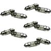 A2ZWORLD 10 Lampade Led T11 C5W Siluro 31mm Con 4 Led F3 Colore Verde Green 12V 0,2W