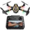 TOPBLASTERBOX H11 GPS Drone con Telecamera 4K Professionale (Radiocomando con Schermo) FPV RC Droni con Motor Brushless, Return Automatico, Tempo di volo prolungato, 2 batterie, meno di 249g, C0