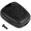 OcioDual Custodia Chiave Telecomando Senza Lama Logo Cover Nero Compatibile con Peugeot 307 406 Copertura Guscio Remplazo Chiave