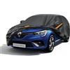 Kayme Telo Copriauto da Esterno, Compatibile con Renault Clio Schrägheck (1990-2025), Copertura a 7 Starti per Impermeabile Anti UV Anti Vento Antipolvere, Telo Copri con Cerniera e in Cotone.