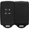 kwmobile Custodia Compatibile con Renault Smart Key 4 Tasti (Keyless Go) - Cover Chiavi Auto Protezione Copri Telecomando - Copri Chiave Silicone Effetto Carbonio