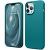 elago Cover in Silicone Liquido per iPhone 13 Pro Max (6,7") | Protezione Fotocamera e Schermo, Fodera Morbida in Microfibra Antigraffio (Turchese Scuro)