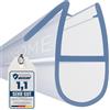 HNNHOME Guarnizione Box Doccia Sottoporta Vetro 4-6mm Dritta Curva Gap 7mm | 87cm con profilo flessibile in PVC, mantiene il pavimento asciutto. Impermeabile, resistente e facile da installare.