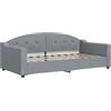 vidaXL Letto da Giorno Grigio Chiaro 90x190 cm in Tessuto