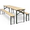 Il Gruppone Passione Casa Set Birreria 200 x 70 Cm XL 8 Posti 3 Pezzi 2 Panche 1 Tavolo Pieghevole Panca Richiudibile Feste Giardino Festa Birra Da Feste Legno Abete