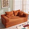 YINIX Divano Letto Pieghevole 200cm Super King, Divano Modulare Futon Boneless, Velluto a Coste con Telaio in Metallo, Materasso da Terra 3 Posti, Base Antiscivolo, Rivestimento Lavabile