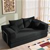YINIX Divano Letto Pieghevole 200cm Super King, Divano Modulare Futon Boneless, Velluto a Coste con Telaio in Metallo, Materasso da Terra 3 Posti, Base Antiscivolo, Rivestimento Lavabile