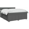 vidaXL Letto box spring con materasso Grigio Scuro 140 x 200 cm