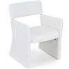 COSTWAY Set di 2 Poltrone da Salotto Imbottite in Bouclé con Braccioli | Sedie da Cucina con Schienale Alto, Piedini Regolabili, Poltrone Relax Moderne per Soggiorno e Camera da Letto, Portata 180kg
