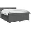 vidaXL Letto box spring con materasso Grigio Scuro 140 x 200 cm