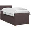 vidaXL Letto box spring con materasso Marrone Scuro 80 x 200 cm