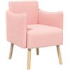 vidaXL Sedia d'accento Rosa Bouclé
