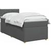 vidaXL Letto box spring con materasso Grigio Scuro 80 x 200 cm Tessuto