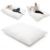 COSTWAY Pouf a Sacco con Fodera Sfoderabile in Velluto a Coste (Beige) | Divano Letto da Pavimento per Adulti e Bambini, Pouf Gigante da Interno per Soggiorno e Camera da Letto, 194x139cm