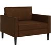 vidaXL Poltrona XL Marrone Pelle Scamosciata Sintetica