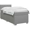 vidaXL Letto con Box Spring, Materasso e LED Grigio Chiaro 80 x 200 cm