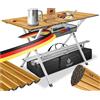 KESSER® Tavolo da Campeggio Pieghevole Tavolo Pieghevole Tavolo da Campeggio con Telaio in Alluminio Piano del Tavolo Arrotolabile Tavolo Pieghevole con Regolazione dell'altezza